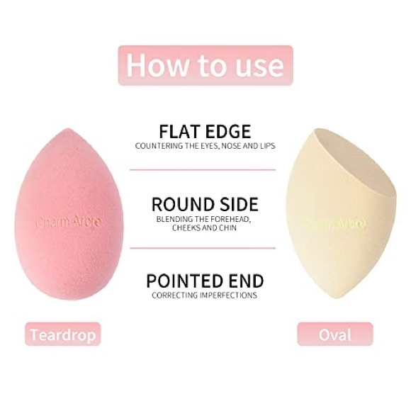Charm Arbre Makeup beauty Blender Sponge Set 4 piece set - Picture 2 of 6